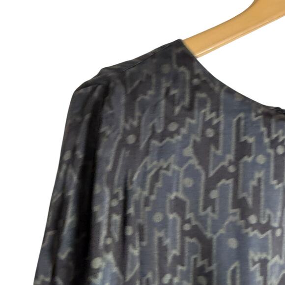 Etro Italian Silk Geometric Print 3/4 Sleeve Sheath Dress Size 8 - Picture 5 of 16